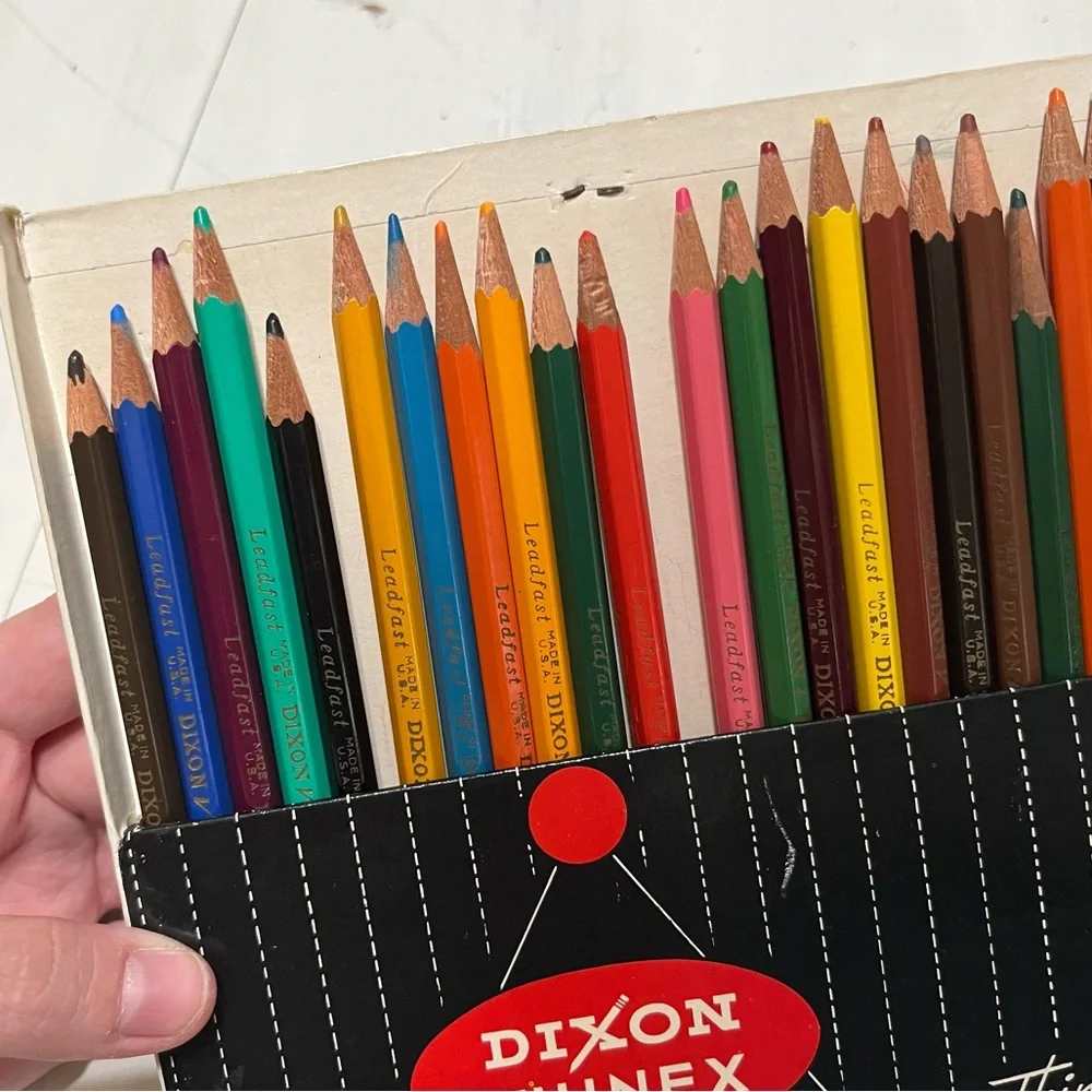 Vintage Dixon Thinex Thin Lead Colored Pencils Waterproof